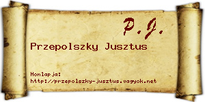 Przepolszky Jusztus névjegykártya